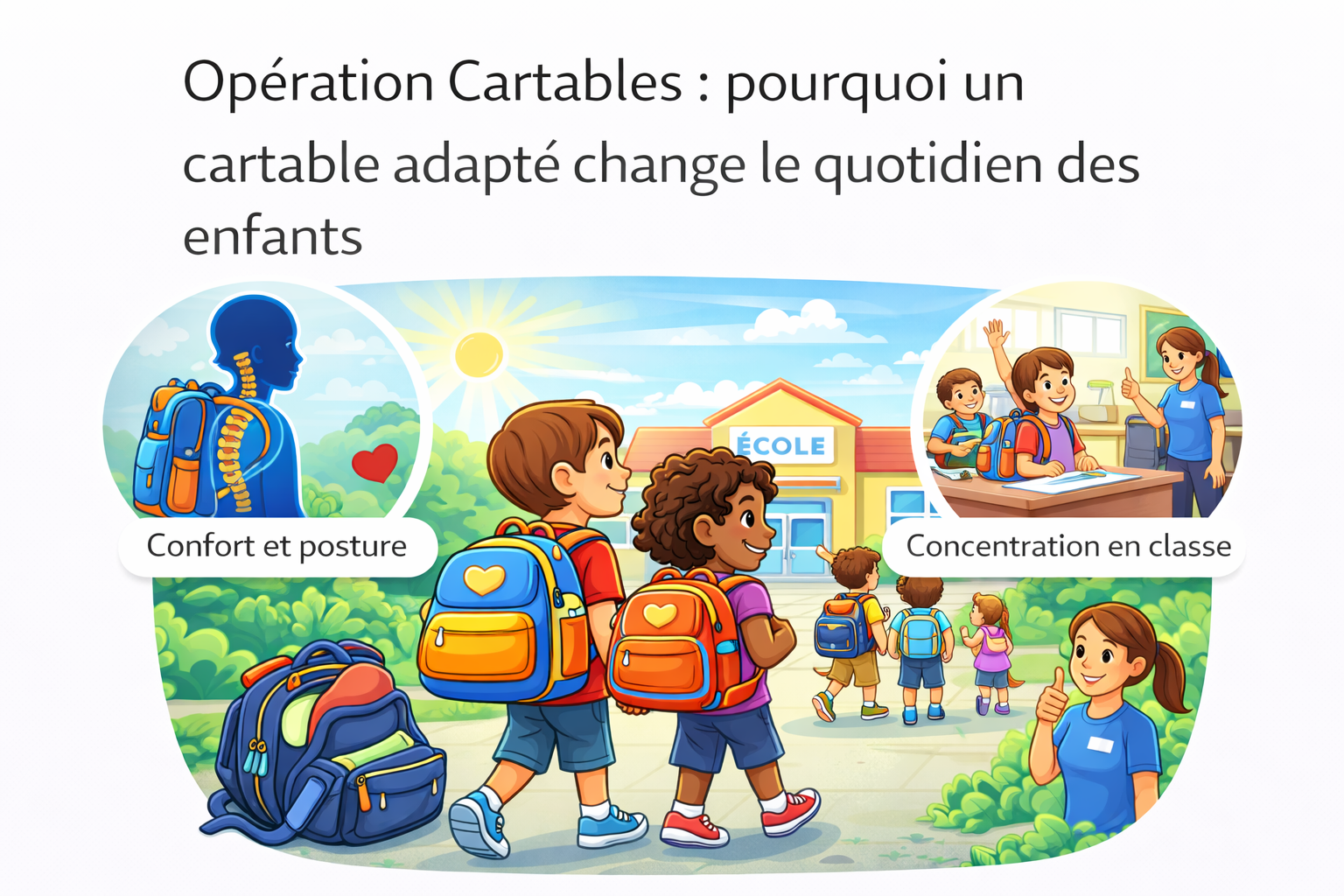 Opération Cartables : pourquoi un cartable adapté change le quotidien des enfants