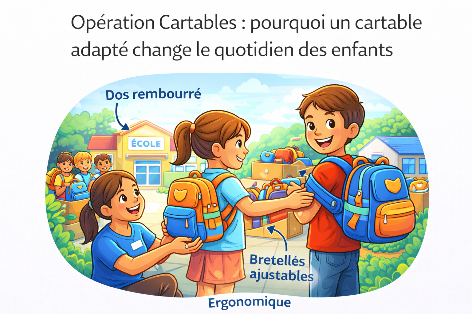 Opération Cartables : pourquoi un cartable adapté change le quotidien des enfants
