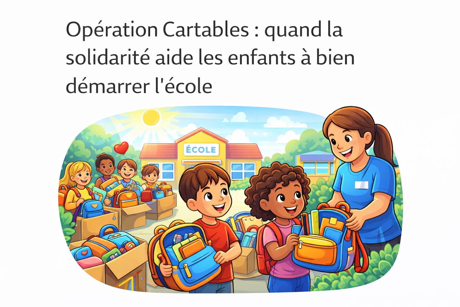 Opération Cartables : quand la solidarité aide les enfants à bien démarrer l’école